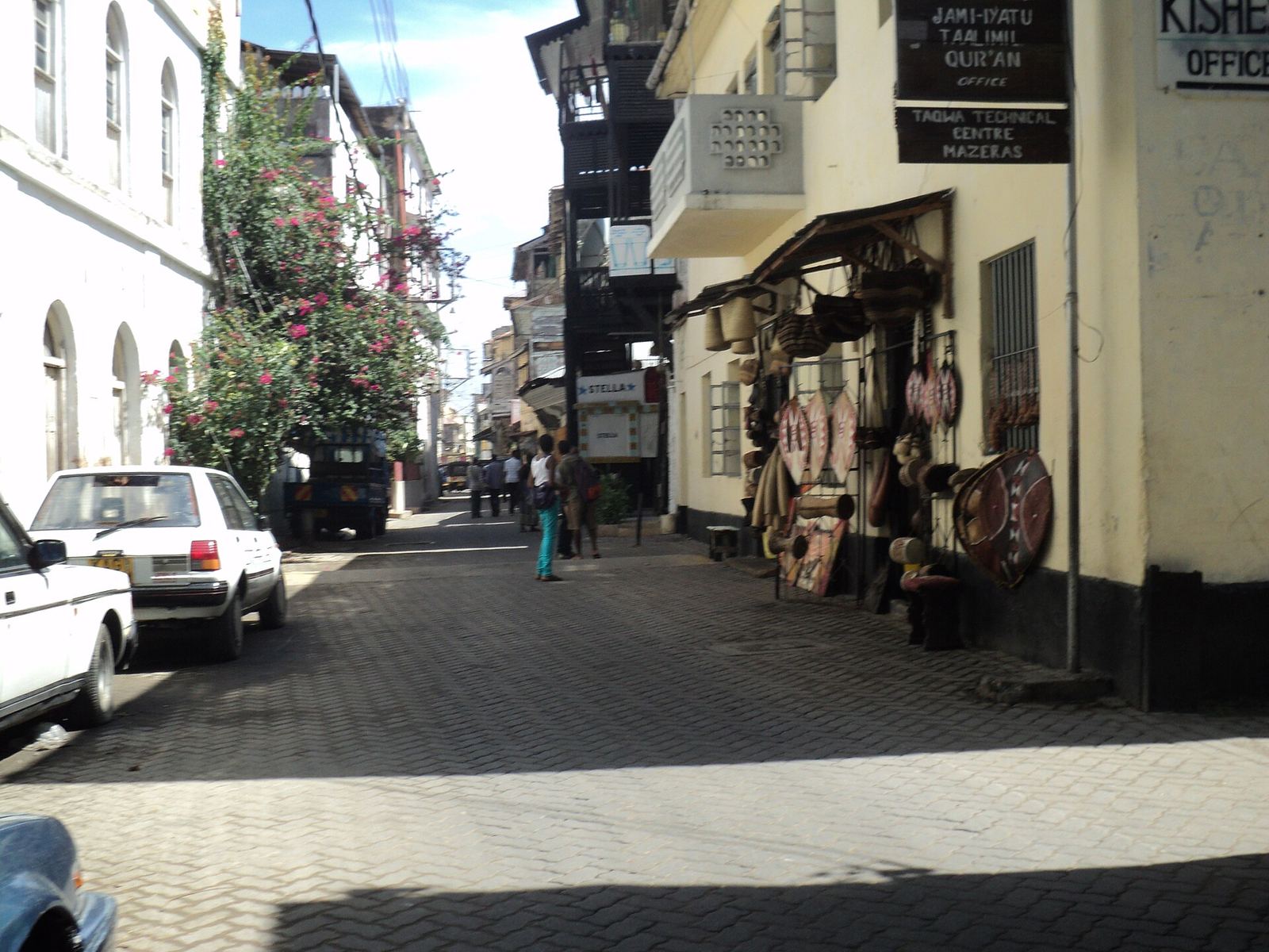 A narrow Swahili street in Mombasa Old Town